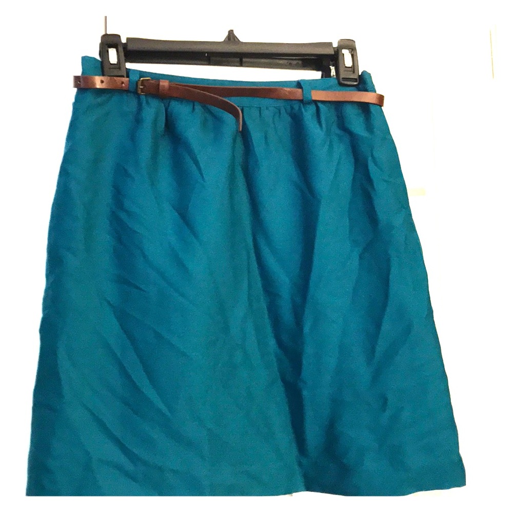 Teal A-line skirt